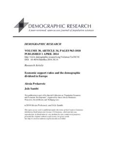 DEMOGRAPHIC RESEARCH VOLUME 30, ARTICLE 34, PAGES[removed]PUBLISHED 1 APRIL 2014 http://www.demographic-research.org/Volumes/Vol30/34/ DOI: [removed]DemRes[removed]
