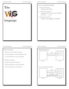 COMP 520 FallThe WIG language (1) COMP 520 Fall 2007