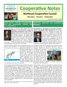 Cooperative Notes Northeast Cooperative Council Information Education