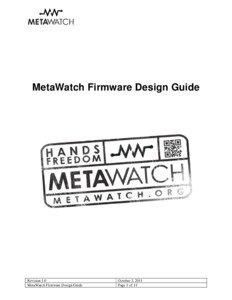 MetaWatch Firmware Design Guide  Revision 1.0