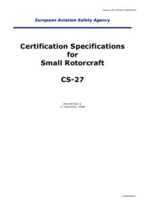 Certification Specification for Small Rotorcraft