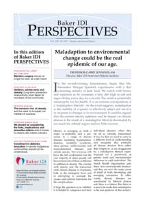 Perspectives Baker IDI VOL[removed]NO. 005 — Obesity and Chronic Disease  In this edition