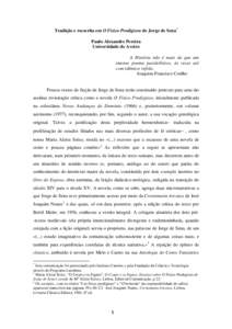 Tradição e reescrita em O Físico Prodigioso de Jorge de Sena* Paulo Alexandre Pereira Universidade de Aveiro