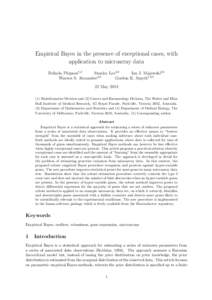 Empirical Bayes in the presence of exceptional cases, with application to microarray data Belinda Phipson1,3 Stanley Lee2,4 Ian J. Majewski2,4 2,4