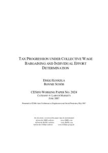 Economy / Income distribution / Taxation / Labour relations / Efficiency wage / Labour economics / Optimal tax / Tax / Progressive tax / Income tax in the United States / Income tax / Federal Insurance Contributions Act tax