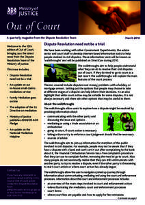Out of Court Newsletter - March 2010