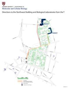 Directions to the Northwest Building and Biological Laboratories from the T  Hammond St. m rha