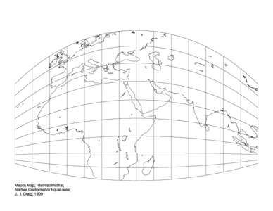 Mecca Map; Retroazimuthal; Neither Conformal or Equal-area; J. I. Craig; 1909 