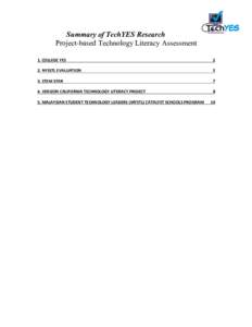 Summary of TechYES Research Project-based Technology Literacy Assessment 1.	COLLEGE	YES 2