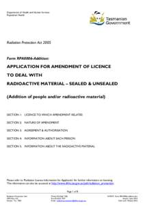 Radiation Protection Act 2005