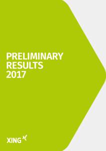 PRELIMINARY RESULTS 2017 Consolidated statement of ­comprehensive income