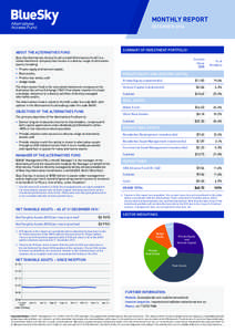MONTHLY REPORT DECEMBER 2014 SUMMARY OF INVESTMENT PORTFOLIO 4  ABOUT THE ALTERNATIVES FUND