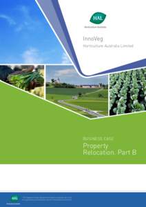 InnoVeg Horticulture Australia Limited Front cover  BUSINESS CASE