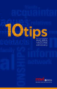 10tips for successful malaria Vaccine advocacy