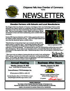 Chippewa Falls Area Chamber of Commerce Monthly NEWSLETTER Volume XVIII Issue 38