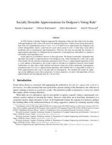 Socially Desirable Approximations for Dodgson’s Voting Rule∗ Ioannis Caragiannis†
