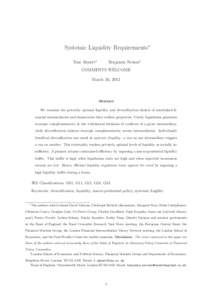 Systemic Liquidity Requirements