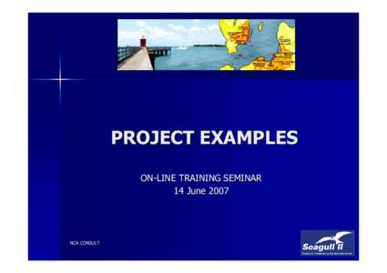 PROJECT EXAMPLES ON-LINE TRAINING SEMINAR 14 June 2007 NCA CONSULT