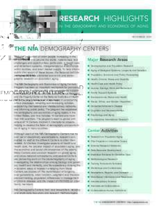 The NIA Demography Centers 2009