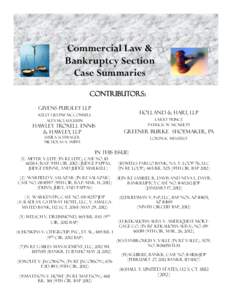 Page 1  Document Title Commercial Law & Bankruptcy Section