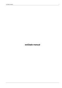 wxGlade manual  i wxGlade manual