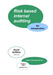 Risk based internal auditing An introduction
