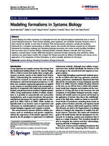 Modeling formalisms in Systems Biology