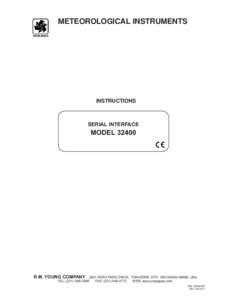 32400 R.M. Young Serial Interface Instruction Manual