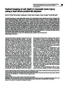Citation: Cell Death and Disease[removed], e473; doi:[removed]cddis[removed] & 2013 Macmillan Publishers Limited All rights reserved[removed]www.nature.com/cddis  Optical imaging of cell death in traumatic brain inju