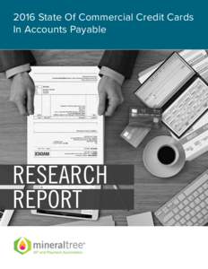2016 State Of Commercial Credit Cards In Accounts Payable RESEARCH REPORT