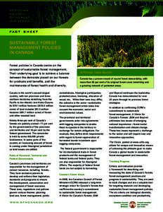 CANADIAN COUNCIL OF FOREST MINISTERS  fact sheet