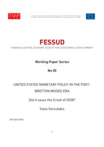 Microsoft Word - UNITED STATES MONETARY POLICY IN THE POST-BRETTON WOODS ERA working paper 50.docx