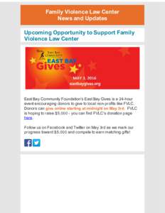 Family Violence Law Center News and Updates . Upcoming Opportunity to Support Family Violence Law Center
