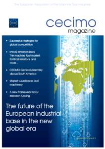 The European Association of the Machine Tool Industries  cecimo magazine • Successful strategies for global competition