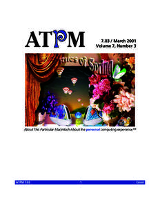 Cover  ATPMMarch 2001 Volume 7, Number 3