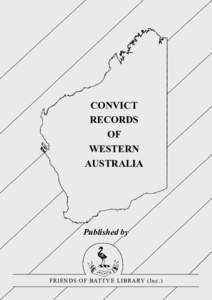 CONVICT RECORDS OF WESTERN AUSTRALIA