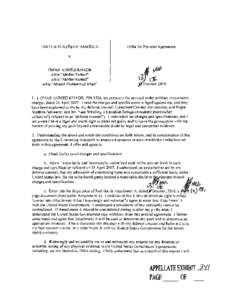 UNITED STATES OF AMERICA  Offer for Pre-trial Agreement v. OMAR AHMED KHADR