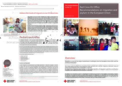 Recommendations to the EU - Migration and Asylum - Red Cross EU Office  Recommendations to the EU  Address the needs of migrants in non-EU countries