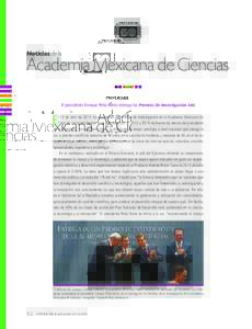 Noticias de la  Academia Mexicana de Ciencias nnnnnnn  El presidente Enrique Peña Nieto entrega los Premios de Investigación AMC
