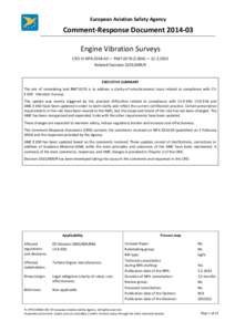 European Aviation Safety Agency  Comment-Response DocumentEngine Vibration Surveys CRD TO NPA — RMTE.004) — Related DecisionR