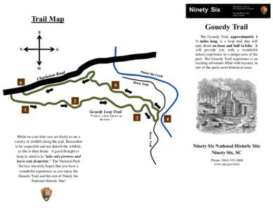 Ninety Six  Trail Map National Park Service U.S. Department of Interior