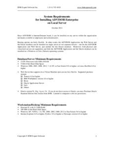 Microsoft Word - BNH - ADVISOR System Requirements.doc