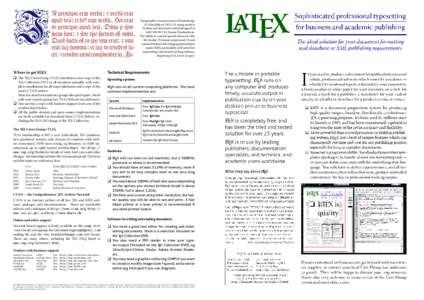 Typesetting / Digital typography / Donald Knuth / ConTeXt / CTAN / ProTeXt / MetaPost / TeX4ht / Software / Application software / TeX