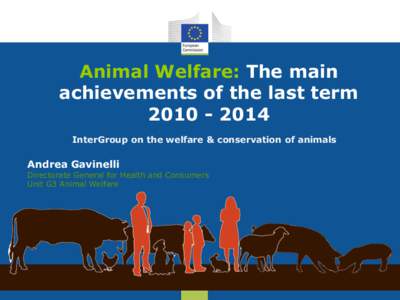 Animal Welfare: The main achievements of the last term[removed]InterGroup on the welfare & conservation of animals  Andrea Gavinelli