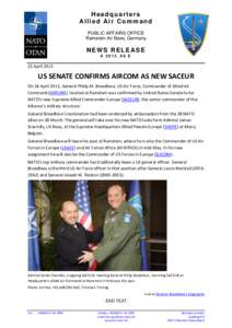 Headquarters Allied Air Command PUBLIC AFFAIRS OFFICE Ramstein Air Base, Germany  NEWS RELEASE