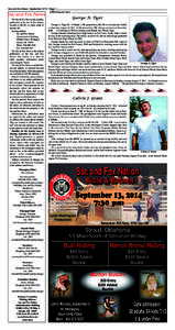 Sac and Fox News • September 2014 • Page 2  Sac and Fox News The Sac & Fox News is the monthly publication of the Sac & Fox Nation, located on SH 99, six miles south of
