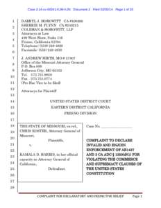 Microsoft Word - Missouri v  Harris Complaint (2)_SMF