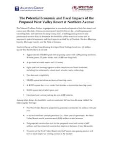 Microsoft Word - The Potential Economic and Fiscal Impacts of the West Valley Resort AM edit.doc