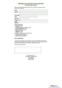 NOFA Massachusetts: About Us: Membership Application - Print-Friendly Version