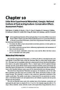 187  Chapter 10 Little River Experimental Watershed, Georgia: National Institute of Food and Agriculture–Conservation Effects Assessment Project